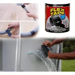 Flex tape sealing underwater pool leak - DrutoBD