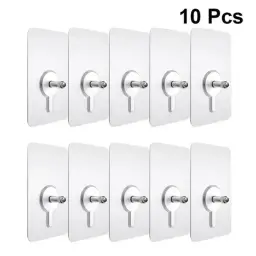 Transparent punch free wall hooks set - DrutoBD