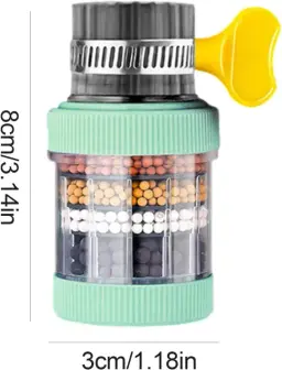 Six-Layer Sink Faucet Water Filter dimensions 8cm by 3cm - DrutoBD