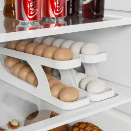 Auto rolling double layer egg tray fitting in fridge door - DrutoBD