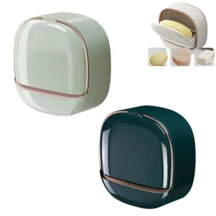 Punch free soap dish with drain tray - DrutoBD