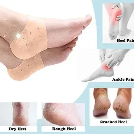 Silicone heel socks showing breathable holes - DrutoBD