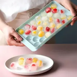 Woman holding cute round ice cube tray - DrutoBD