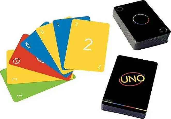 Uno Black Minimalist colored card faces - DrutoBD