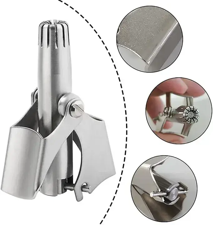 Stainless steel manual nose trimmer mechanism - DrutoBD