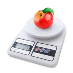 SF400 Kitchen Scale measuring an apple - DrutoBD