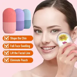 Ice Roller For Face, Beauty Facial Massage Ice Roller, Glow Cube Ice Roller for Face,Skin Care Tools for Eye Wrinkles, Acne Puffiness Relief