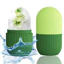 Green Ice Roller with cucumber and mint inside - DrutoBD