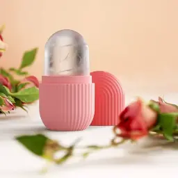 Pink reusable Ice Roller skin care tool on table - DrutoBD