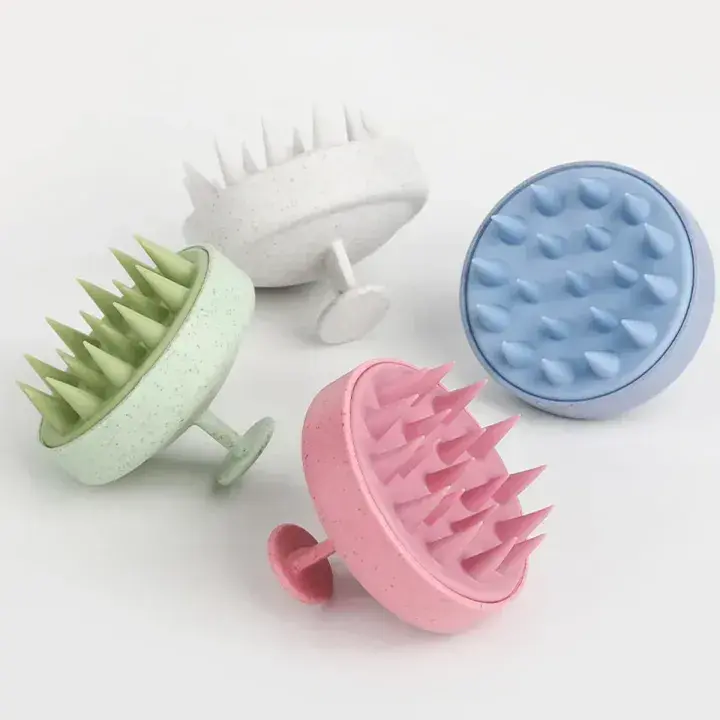 Multiple colors of silicone shampoo brush pink green blue white - DrutoBD