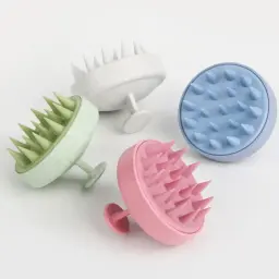 Multiple colors of silicone shampoo brush pink green blue white - DrutoBD