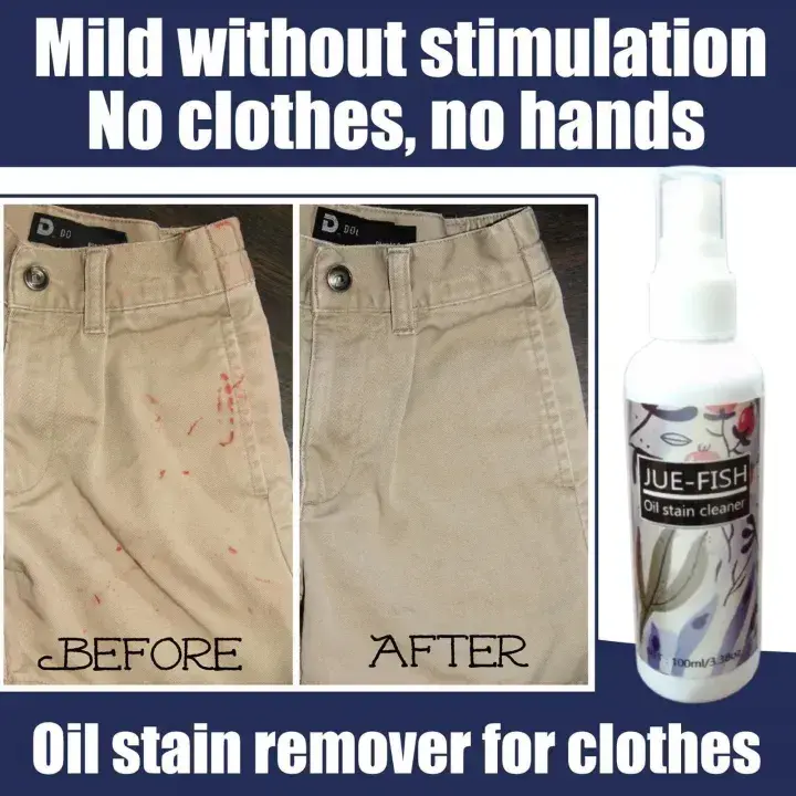 Fabric stain remover before and after result on pants - DrutoBD