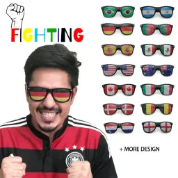Football fan wearing flag sunglasses - DrutoBD