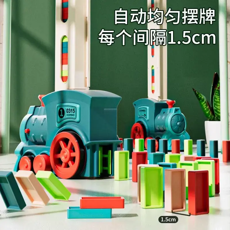 Automatic Domino Train with colorful blocks - DrutoBD