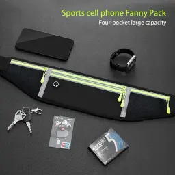Running waist bag with four pockets and headphone port - DrutoBD