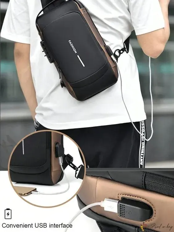Water resistant smart sling bag for men - DrutoBD