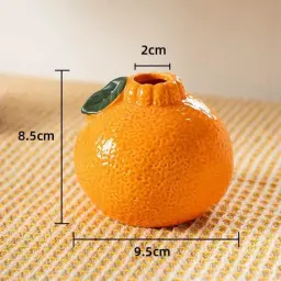Orange ceramic vase ( flower pot) — ছবি 5