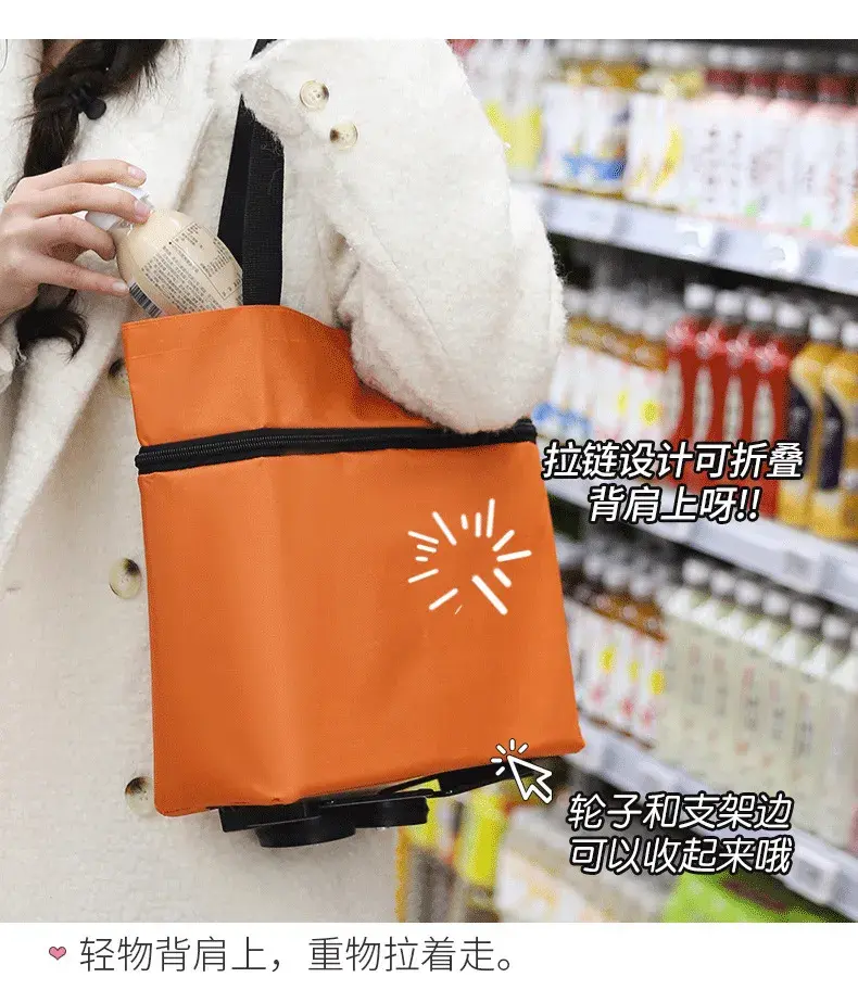 Portable shopping bag with wheel — ছবি 9